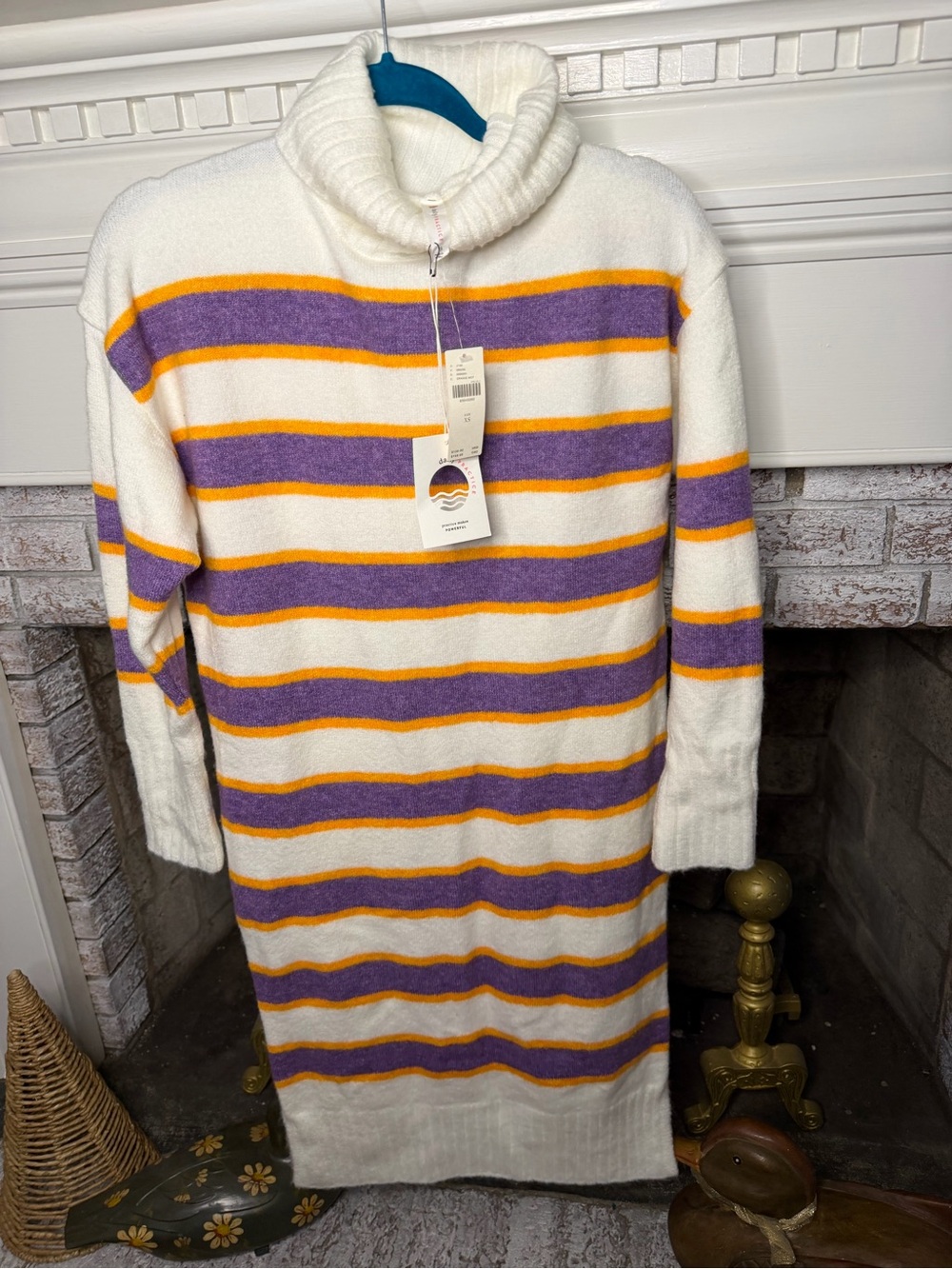 NWT Daily Practice Anthropologie Striped Sweater Dress XS